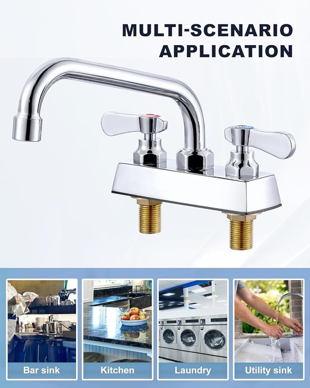 Utility Laundry Sink Faucet,Laundry Room Faucets for Utility Sink 4 inch gallery