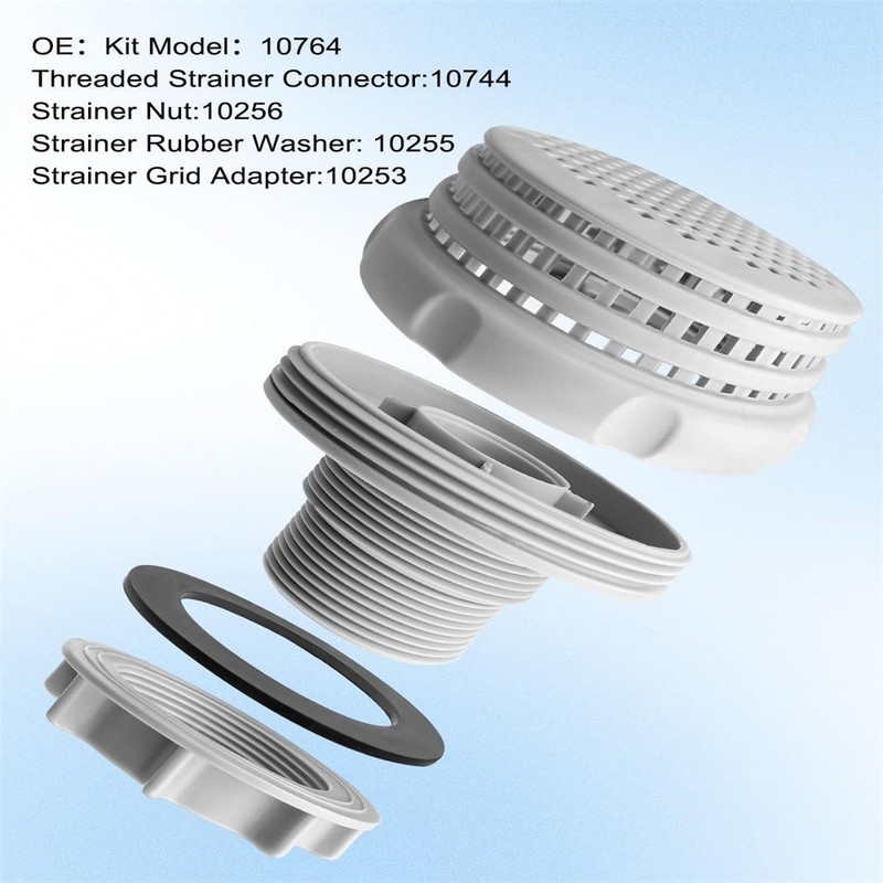 10746 Pool Threaded Filter Connector Kit 1.5" Swimming Pool Strainer Connector gallery