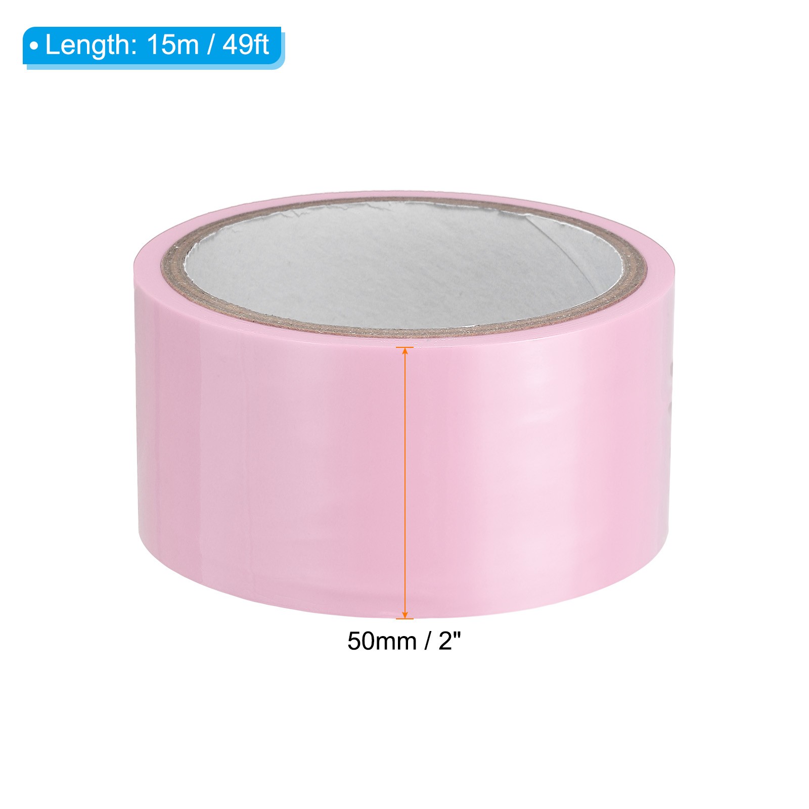 Non Stick Static Tapes 2 in x 50 Ft, 2 Roll Duct Tape for Organizing Cable Pink gallery