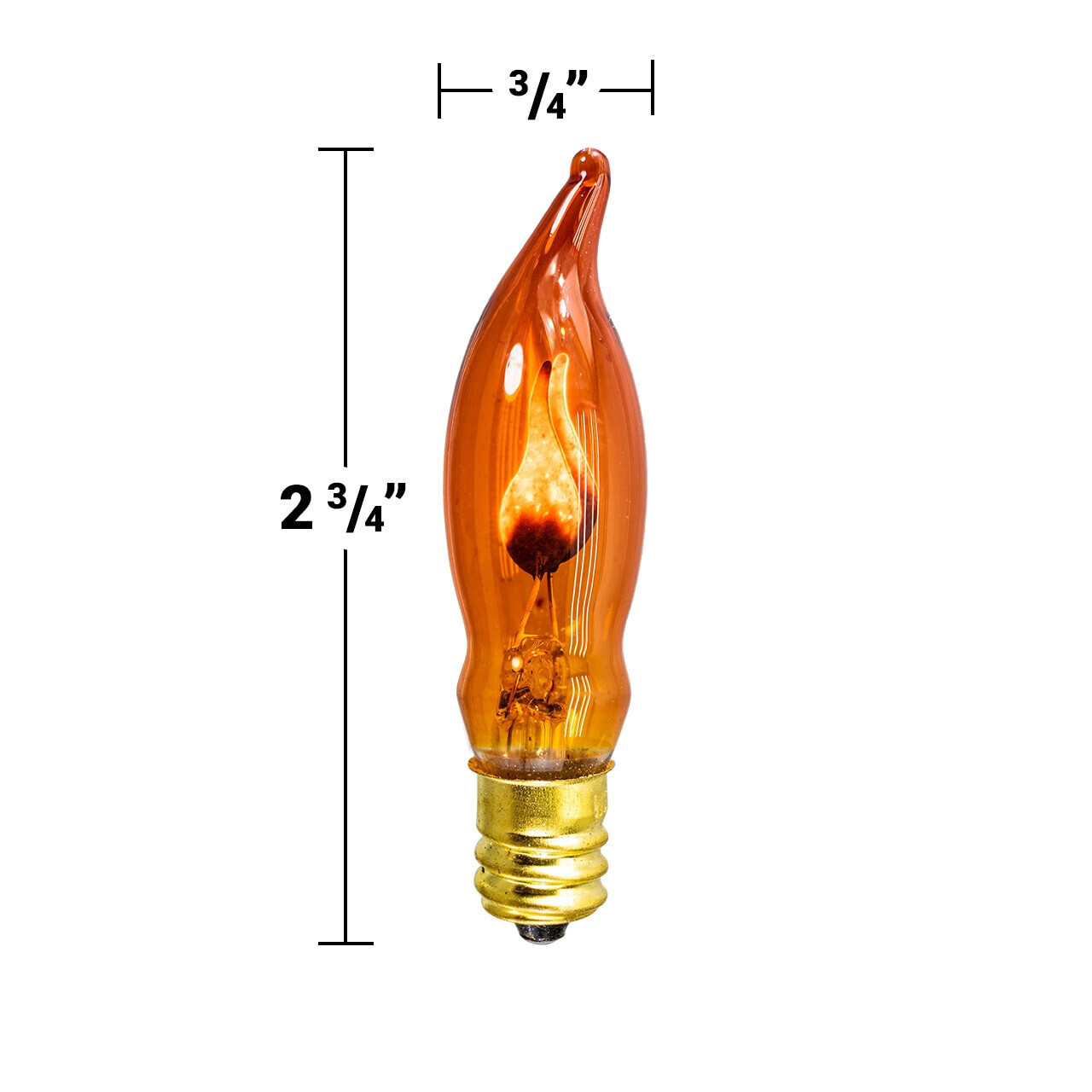 Orange / Purple / Red/ Clear C7 (CA10) Flicker Flame String Light Bulbs (2-Pack) gallery