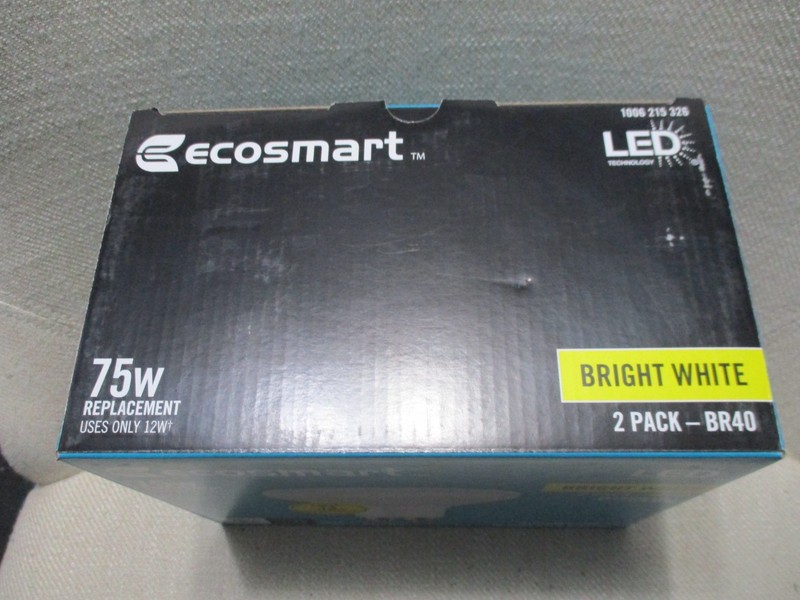 (2-PACK) Ecosmart 75W Equivalent LED Dimmable Bright White BR40 Light Bulbs NEW gallery