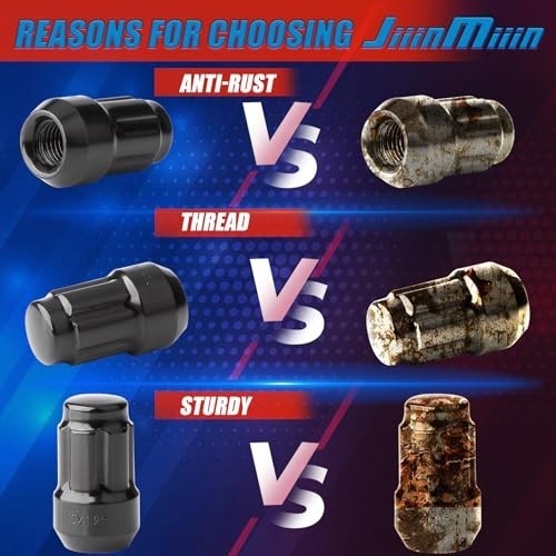 16PCS ATV Lug Nuts, Closed End 6 Spline 10x1.25 Lugnuts, 60 M10x1.25 Black gallery