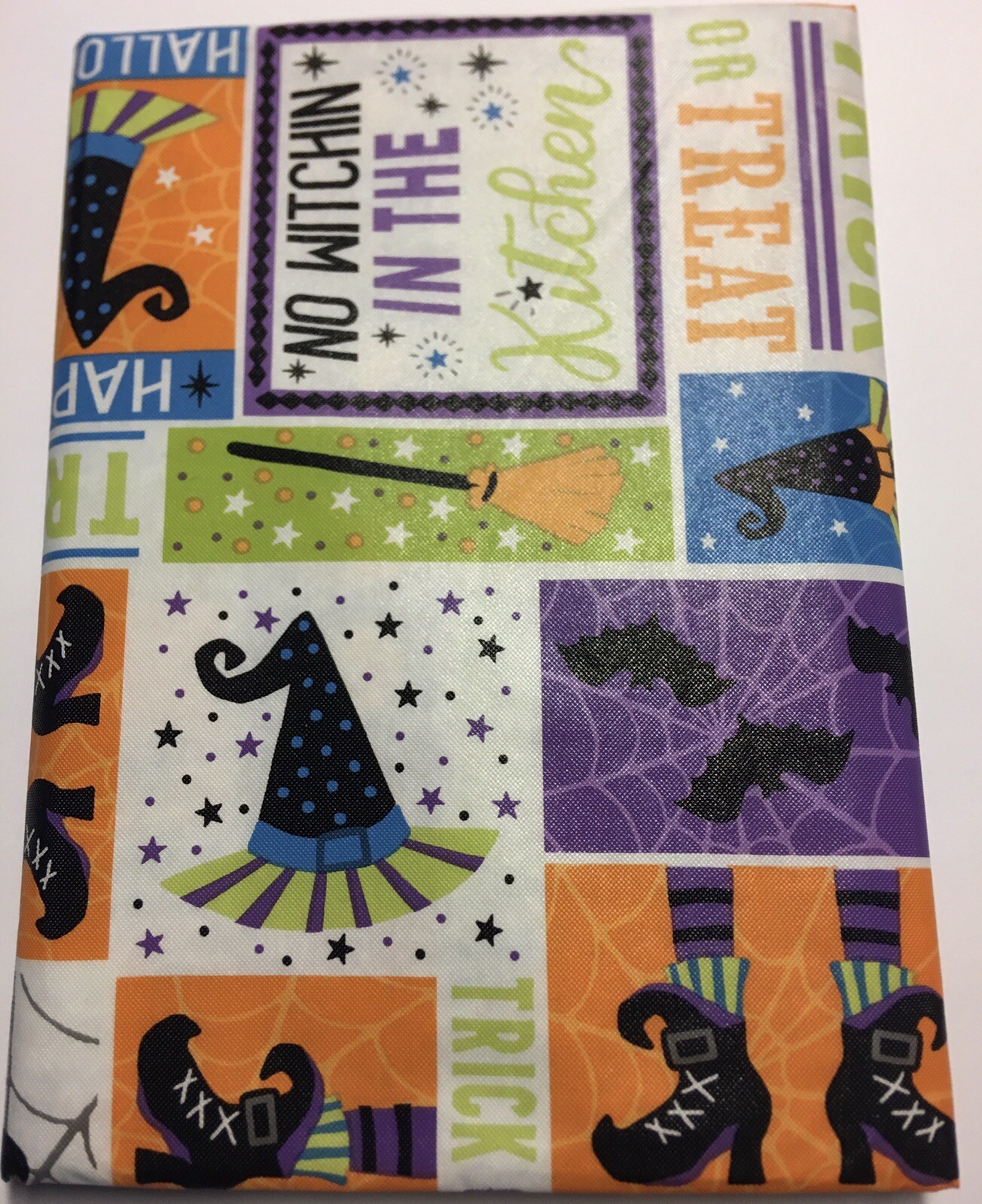Halloween Vinyl Tablecloth Witch Theme No Witchin’ In The Kitchen 52x70 New gallery