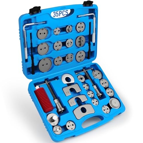 35PCS Disc Brake Caliper Tool Kit, 24 Adapters Brake Piston Compressor & Wind gallery