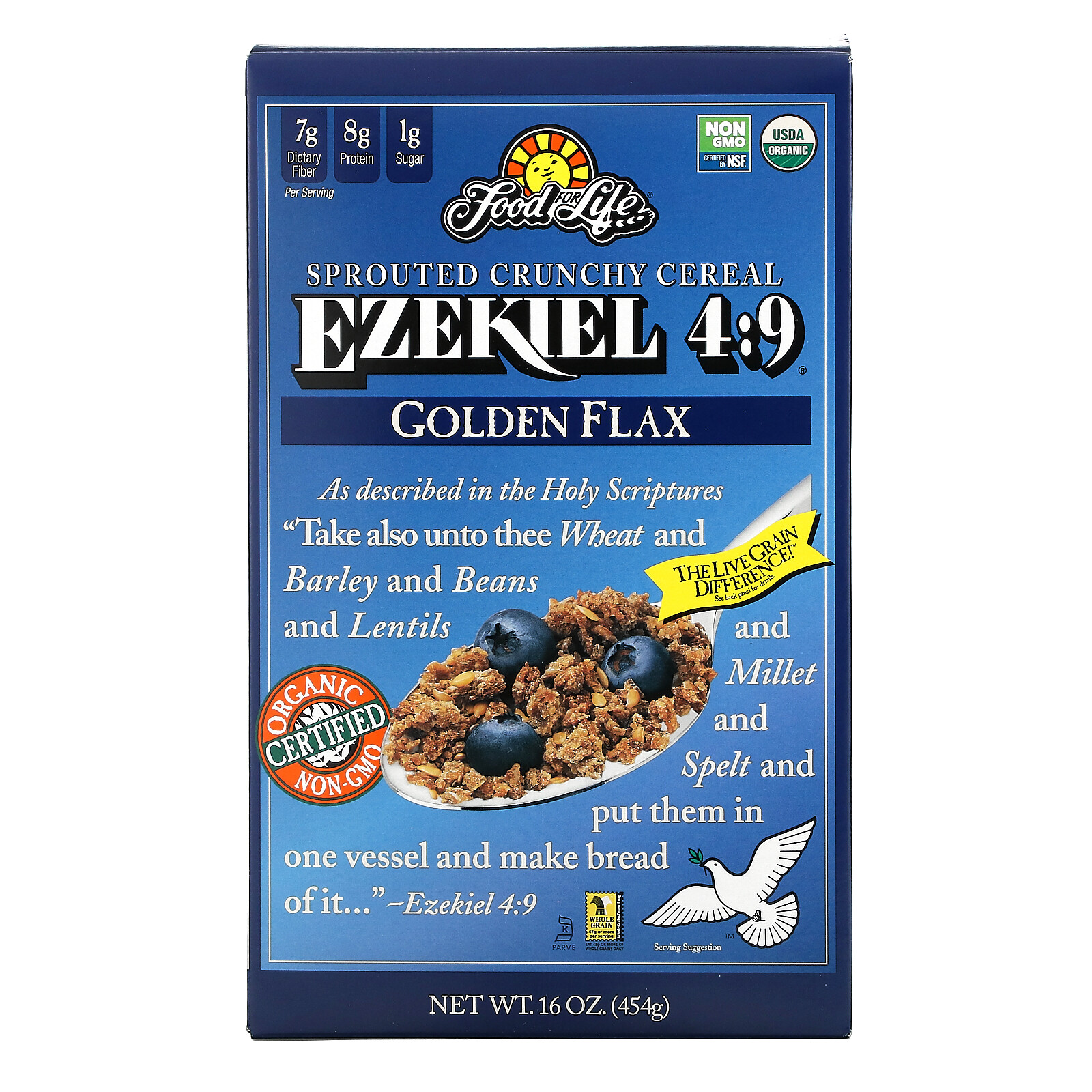 Ezekiel 4:9, Sprouted Crunchy Cereal, Golden Flax, 16 oz (454 g) gallery