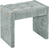 Modern Grid Tufted Vanity Bench Stool, 4.33'' Thick Chenille Upholstered Ottoman gallery
