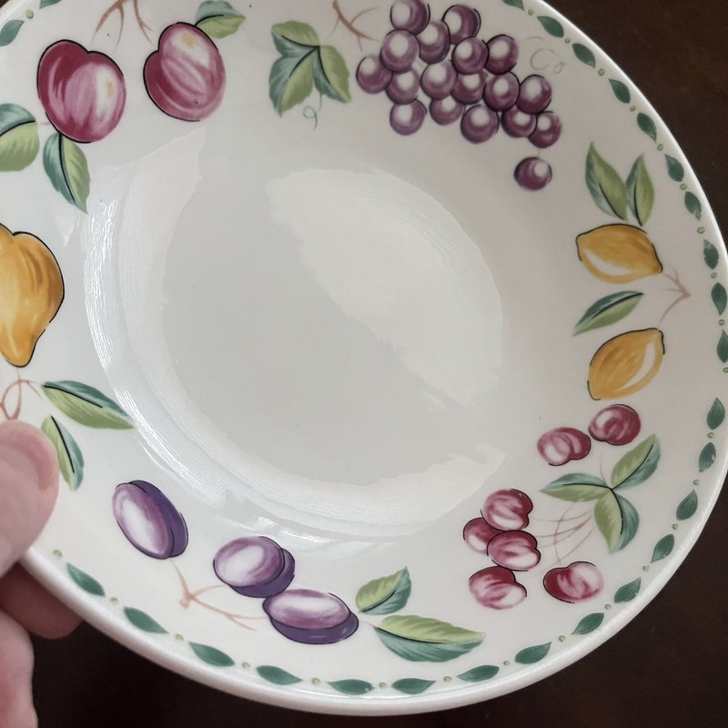 Farberware “Orchard” Stoneware #3060 Rim Soup Cereal Bowl 7 3/4” Fruit gallery
