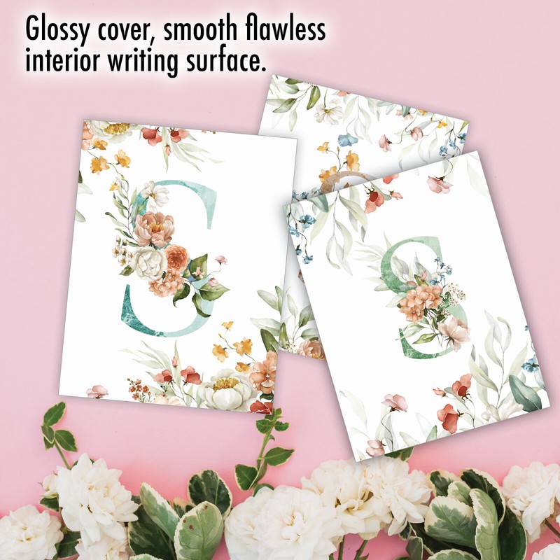 20 Asst'd Blank Notecards w/ Envelopes (10 Designs, 2 Each) Flowering Initial S gallery
