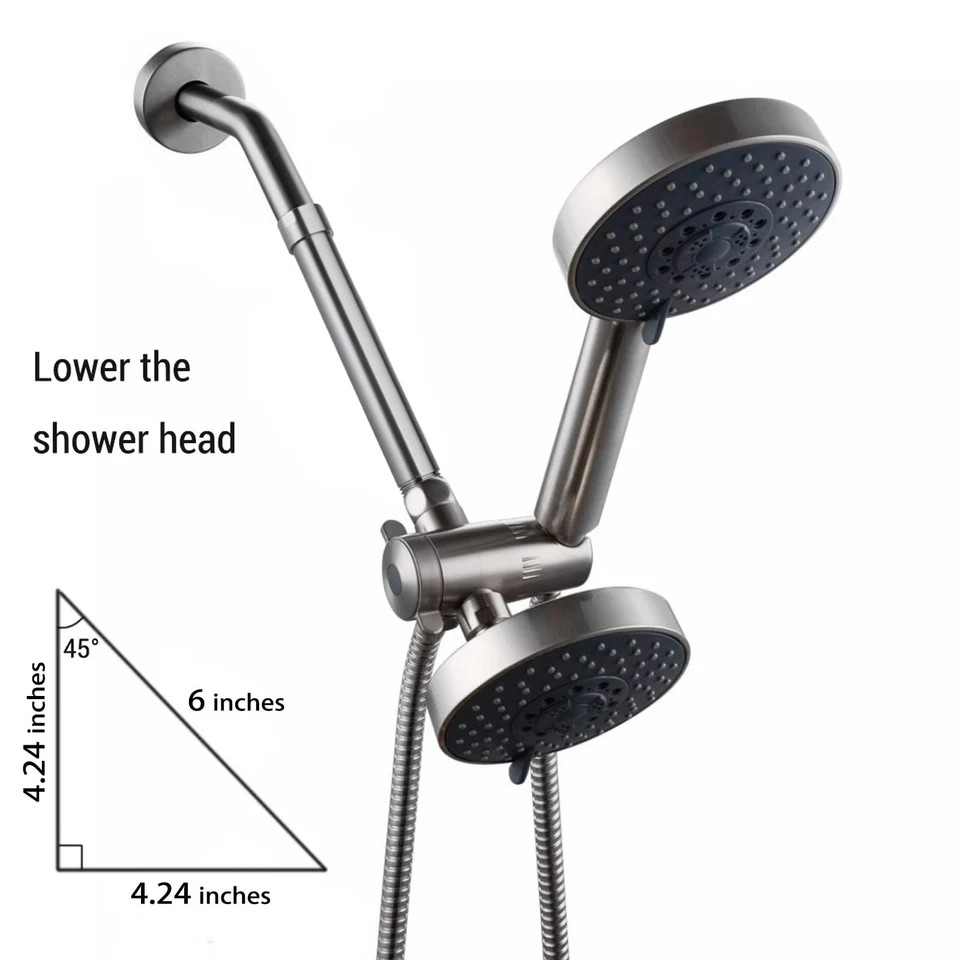 TRUSTMI Shower Head Extension Arm, 6 Inch Stainless Steel Brushed Nickel gallery