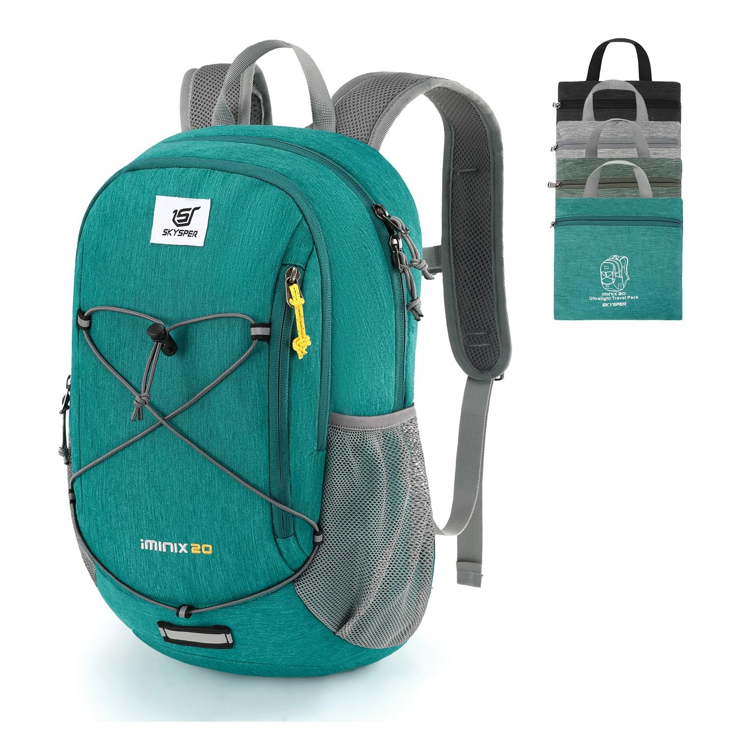 SKYSPER Foldable Small Backpack – 20L Lightweight Hiking Daypack with Chest Belt
