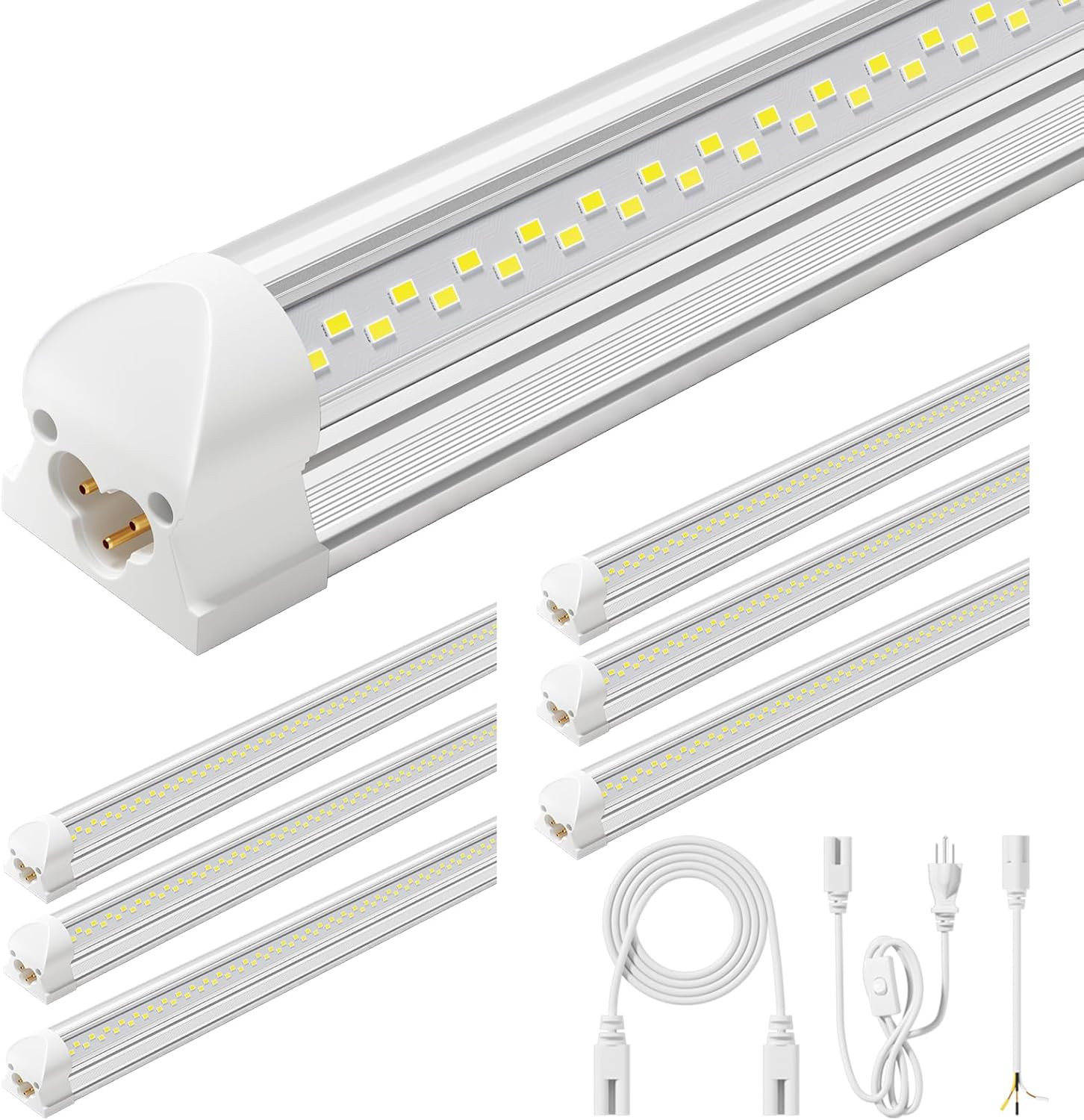 6 Pack 50W 4Ft Led Shop Light, Super Bright 7500Lm 5000K V Shape 4' Led Shop Lig gallery