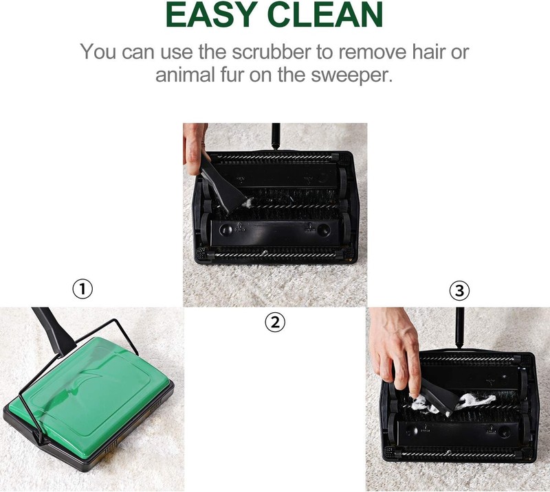 Lightweight Multi-Functional Carpet Sweeper - Ideal for Rugs and Low Carpets gallery