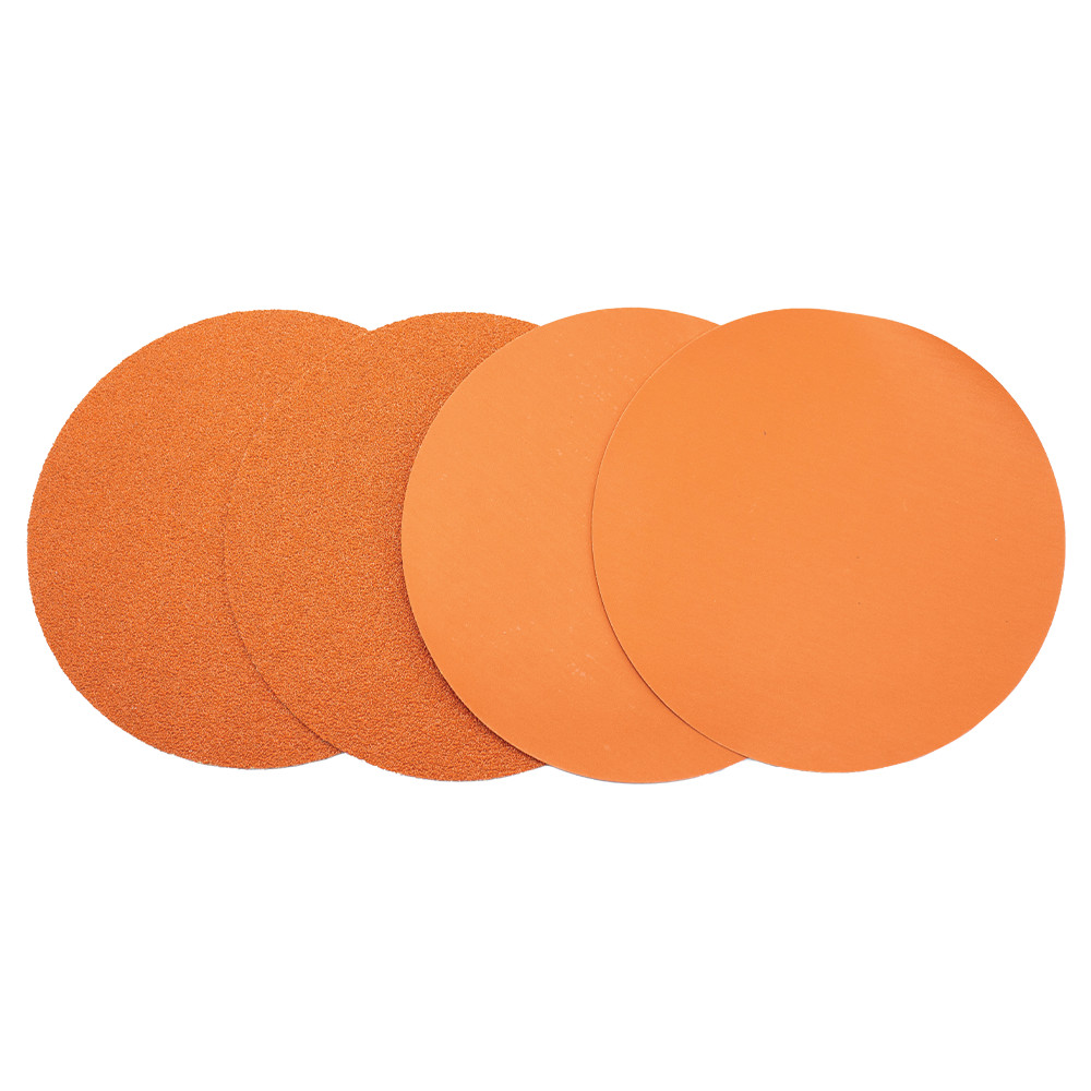 6” Premium Ceramic Grain Orange PSA Discs, No Hole, Self Adhesive Back gallery