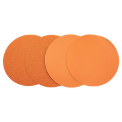 6” Premium Ceramic Grain Orange PSA Discs, No Hole, Self Adhesive Back