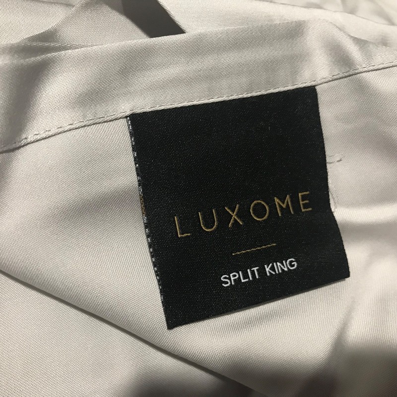 Luxome Bamboo Sheet Set SPLIT KING Size in Stone Gray NEW gallery