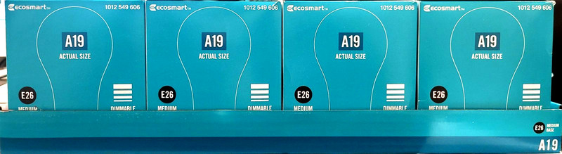 EcoSmart 60-Watt Equivalent A19 Dimmable LED Light Bulb LOT OF 4 6-Pack gallery