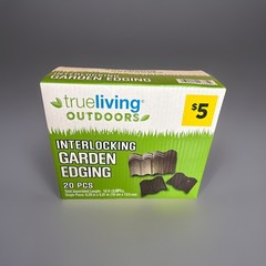 Trueliving Interlocking Garden Edging. 20 PCS. Total Length 10 Ft.
