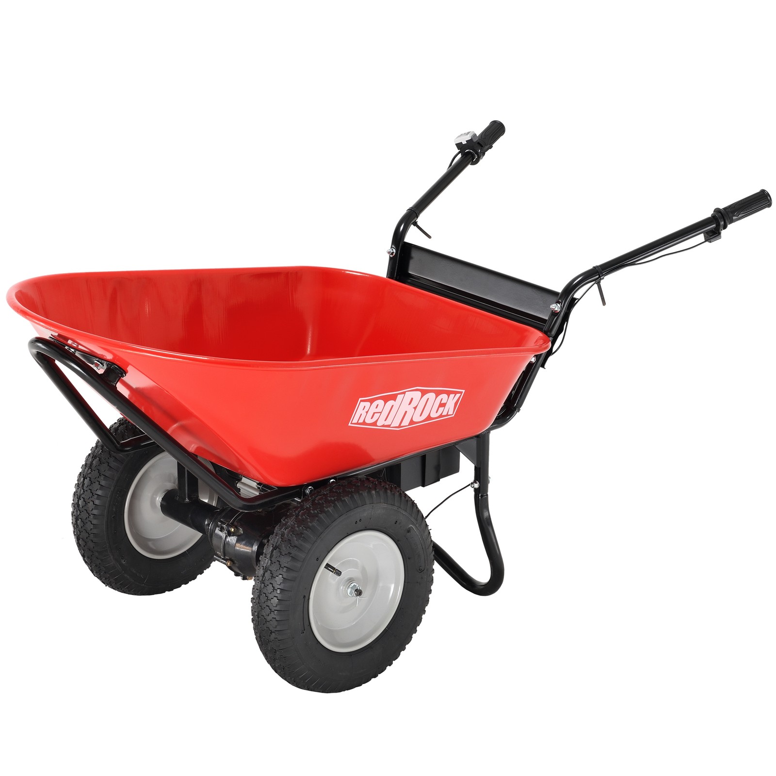 Electric Utility Cart 330lbs Capacity Power Wagon 24V 180W Wheelbarrow Dump Cart gallery