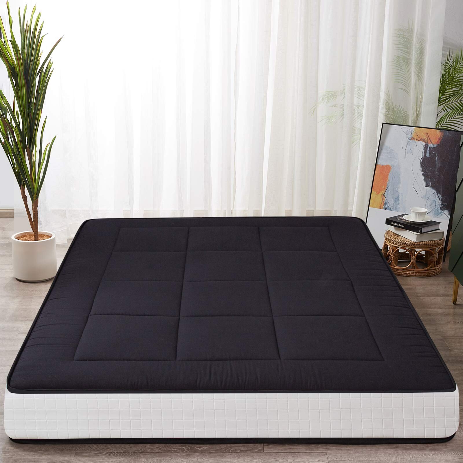 8'' Extra Thick Japanese Floor Futon Mattress Folding Sleeping Floor Guest Pad gallery