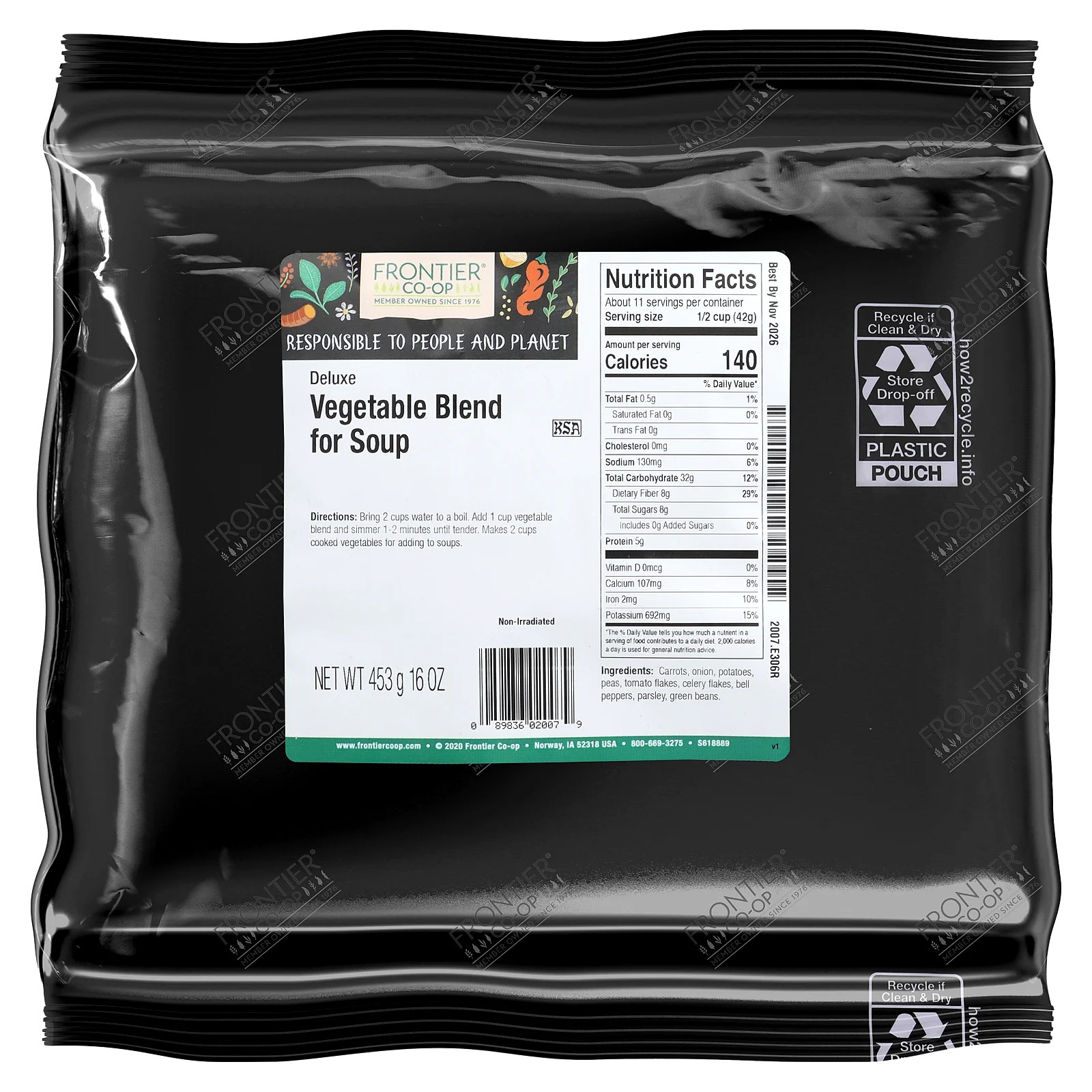 Frontier Natural Products Deluxe Vegetable Soup Blend 16 oz 453 g Kosher gallery