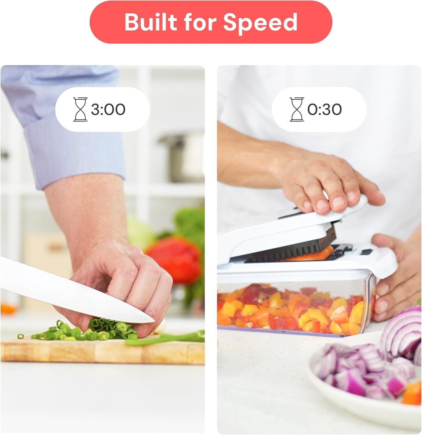 Fullstar Pro 4-in-1 Vegetable Chopper Spiralizer Food Slicer w/ Container White gallery