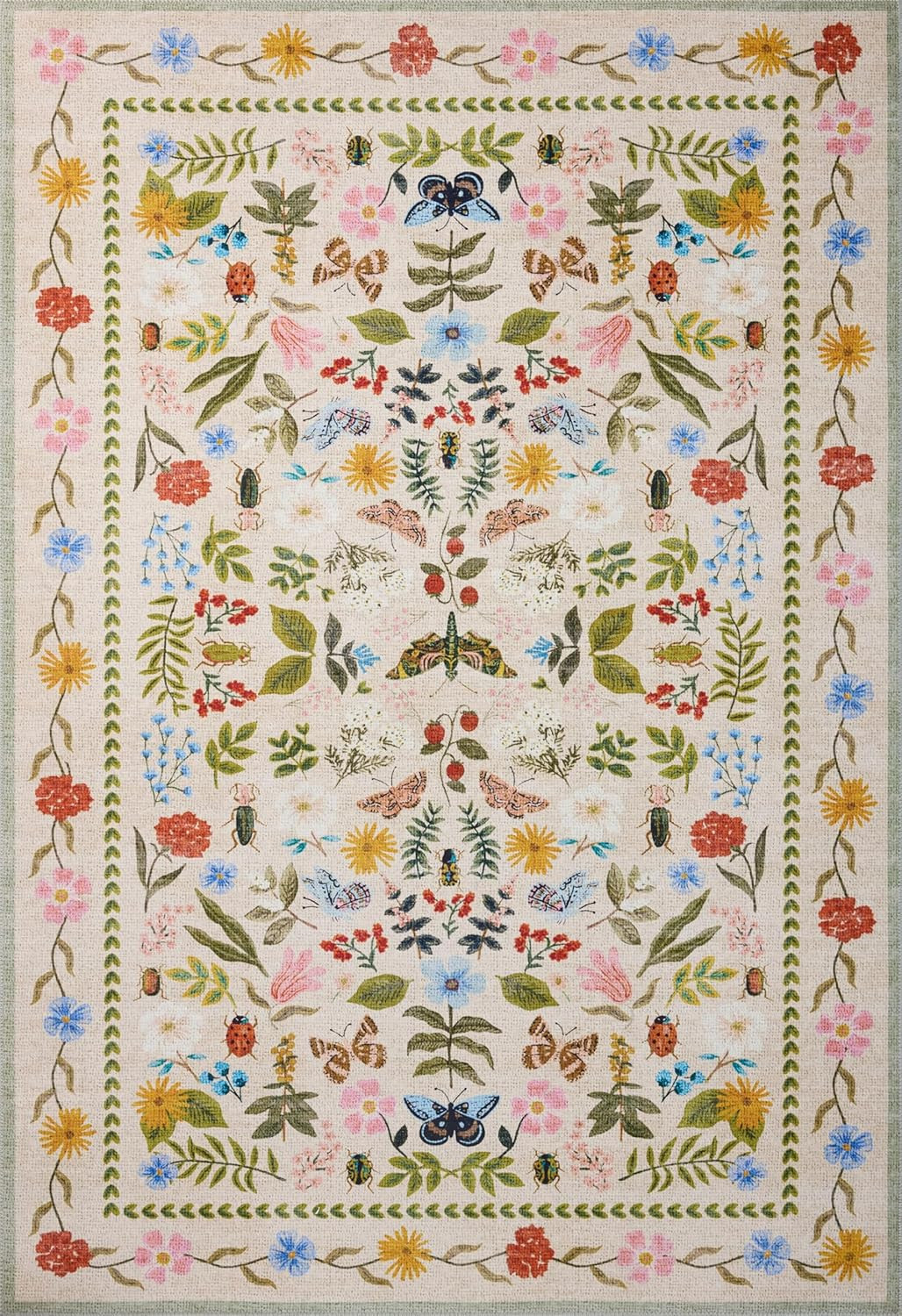 Loloi Rifle Paper Co. Canopy Collection 5' x 7'6" Area Rug in Cream/Multi gallery