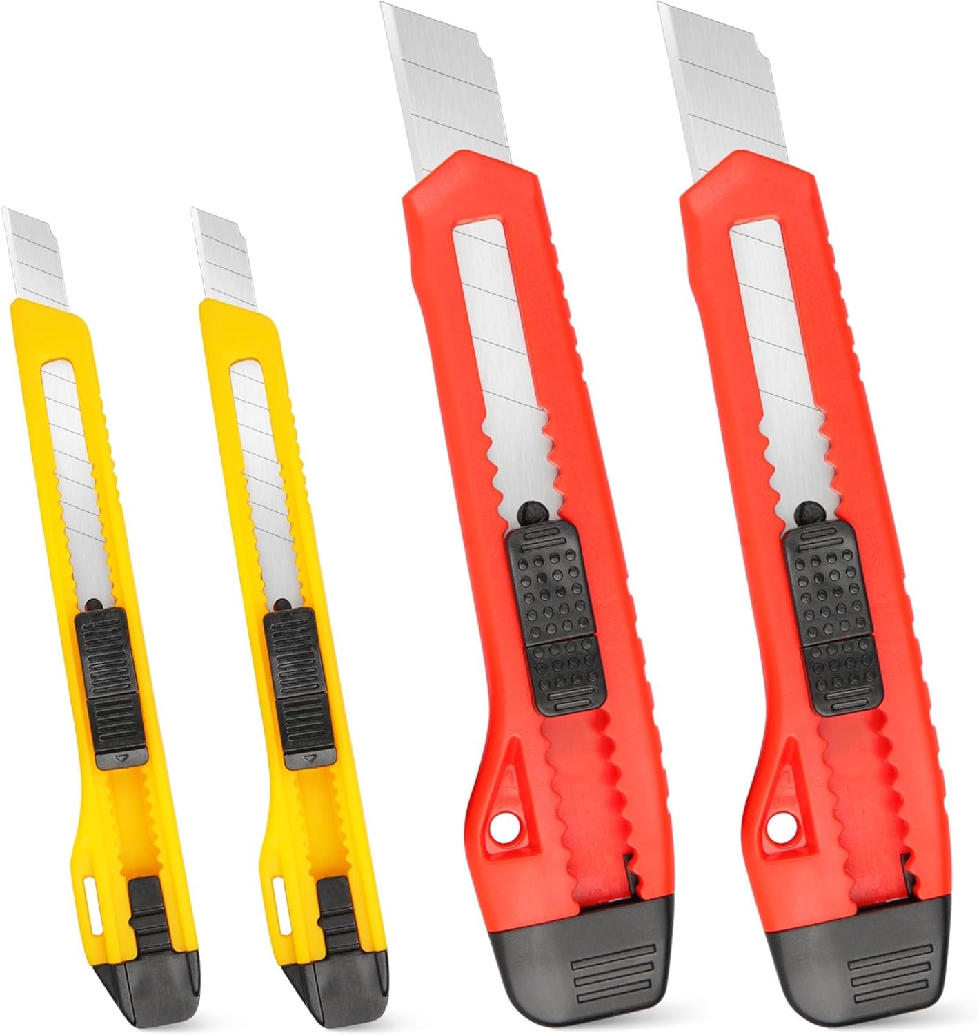 Utility Knife Box Cutter Razor Auto-lock 4-Pack Set, Retractable Box Cutter gallery