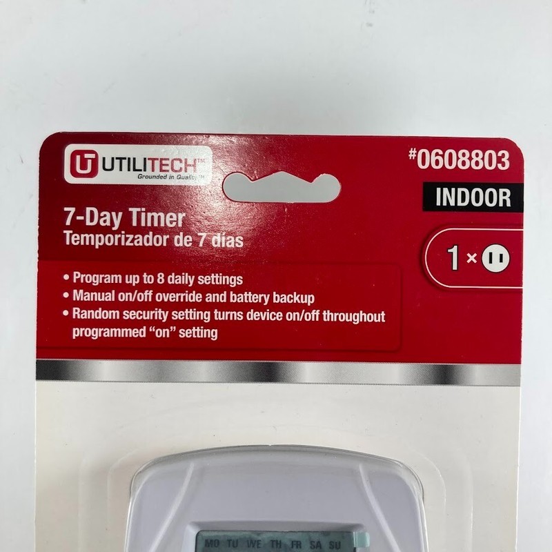 Indoor Programmable Timer 7-Day Digital Utilitech 8 Daily Settings #0608803 gallery