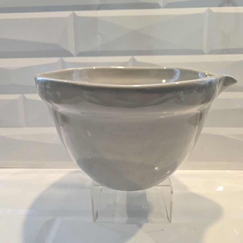 Pottery Barn Gray Rhodes Ceramic Nested Mixing Bowl with Spout Farmhouse Neutral gallery