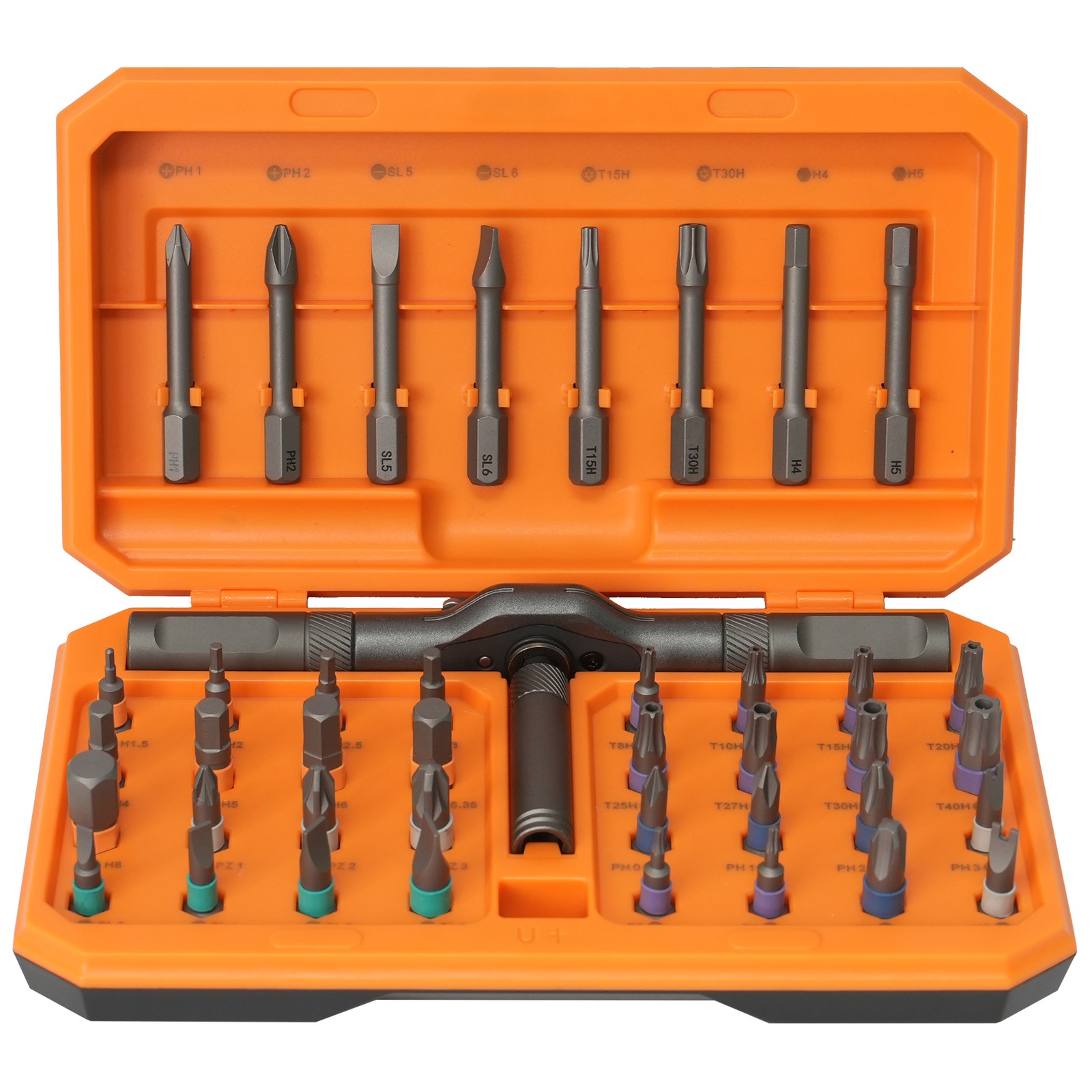 42-in-1 Magnetic Ratchet Screwdriver Set with 40 S2 Steel Bits Repair Tool Kit gallery