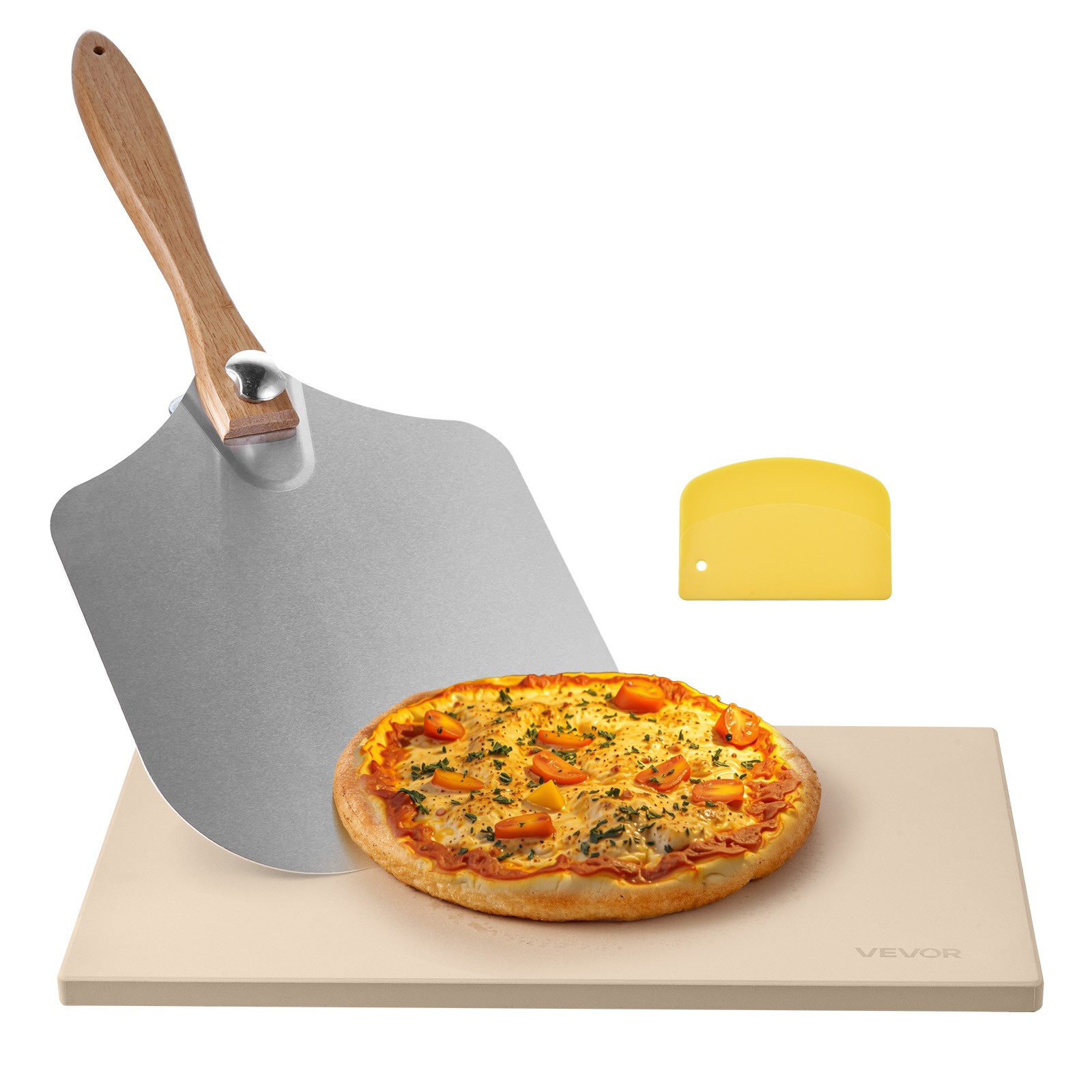 VEVOR Pizza Stone 20 x 14 in Rectangular Cordierite Stone for Baking Pizzas gallery