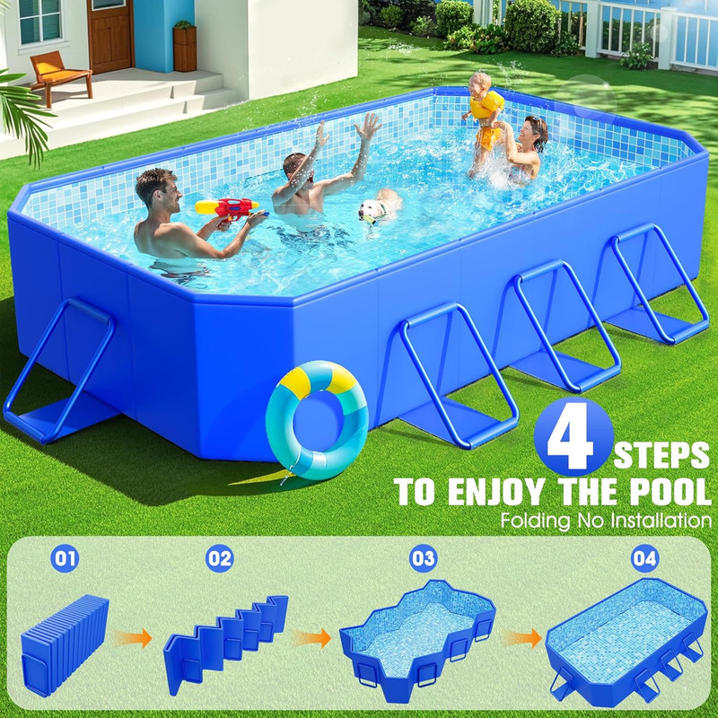 2026 Large Foldable Pool,Non-Inflatable Swimming Pool for Kid,Adult Collapsible gallery