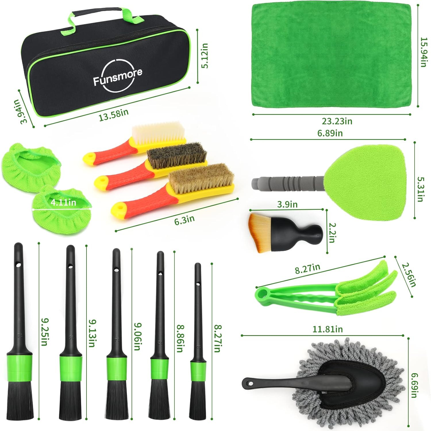 18Pcs Car Detailing Kit, Interior Car Cleaning Kit, Leather & Textile Car Interi gallery