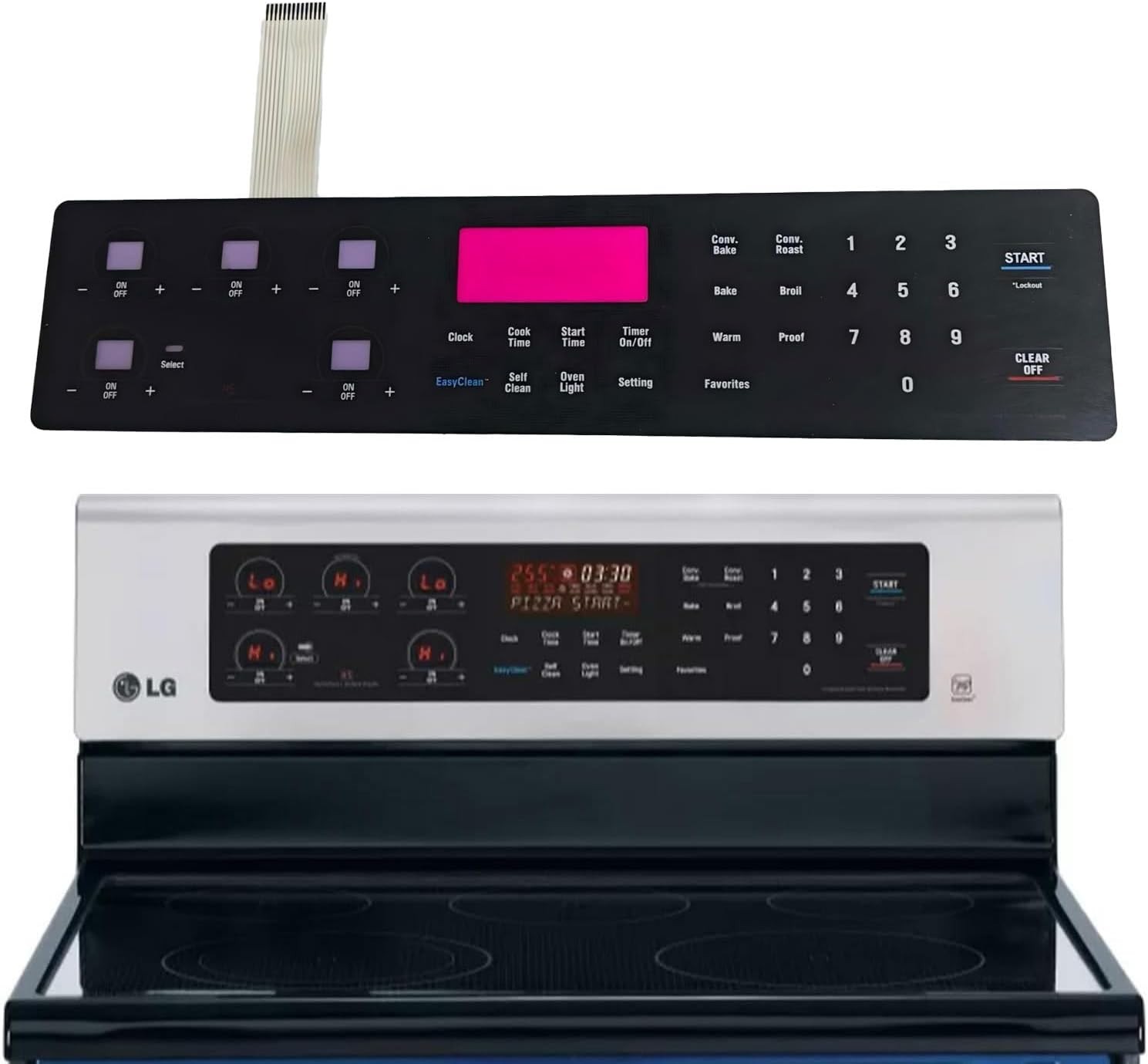 Durable Touch Control Panel Replacement for LG Stoves - Compatible Models Listed gallery
