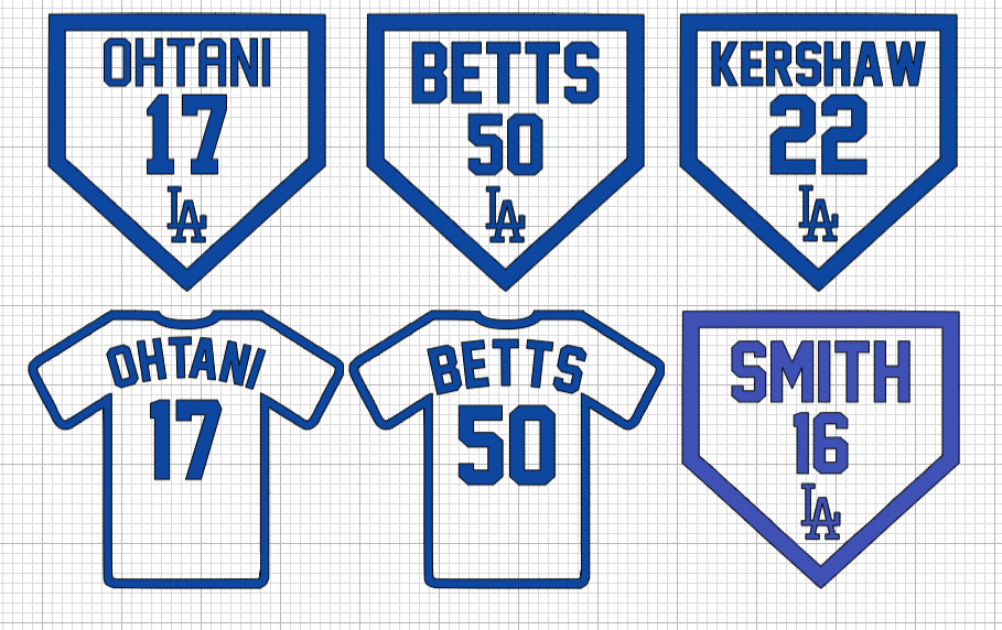 LA Dodgers Jersey Home Plate Vinyl Decal for Car Truck Window Laptop Bumper gallery