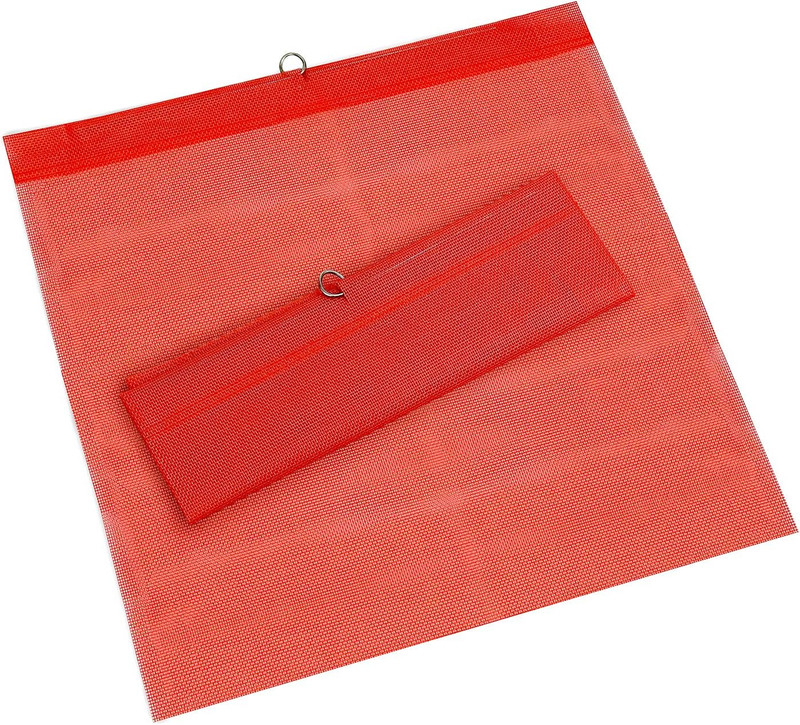 4 Pack 18x18 Mesh Safety Flags with Wire Loop Vinyl Coated Nylon gallery