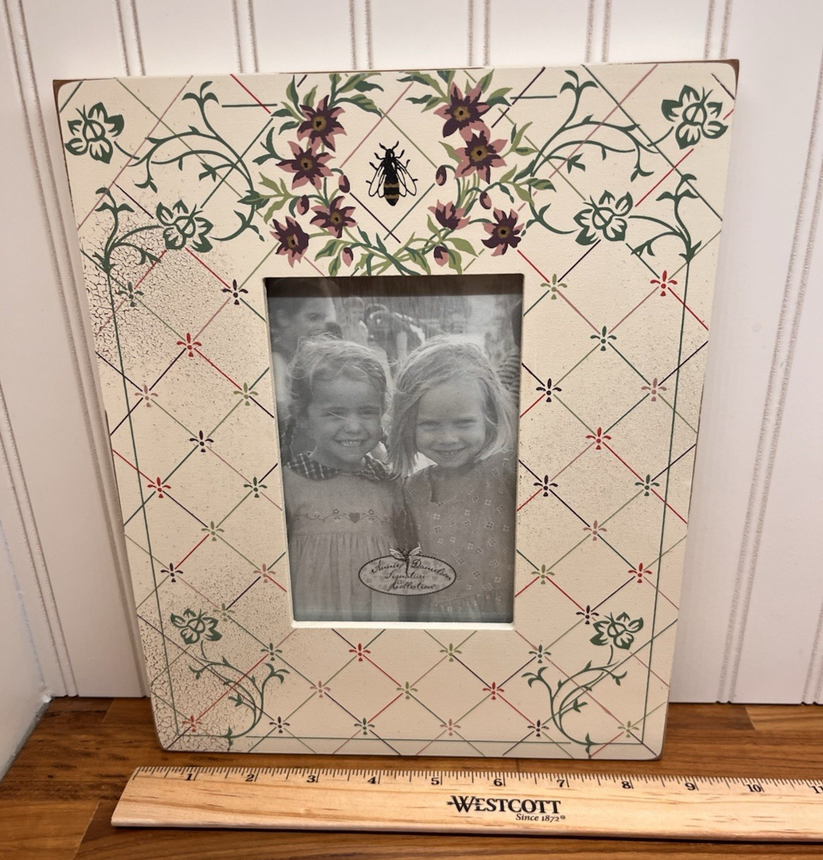 Annie Danielson Signature Collection Photo Frame Wood Floral Cottage Signed gallery