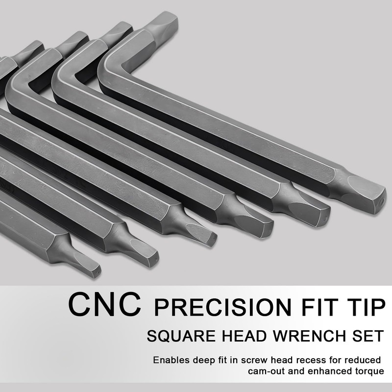 6Pcs Square Head Wrench Set L Shape Square Head Allen Wrench S2 Steel Square ... gallery