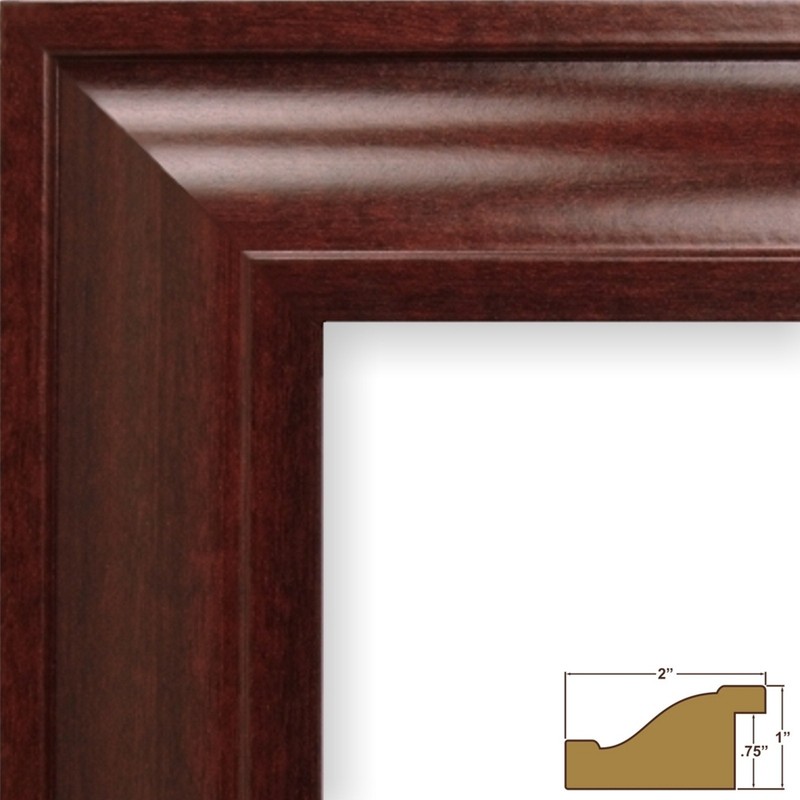 Craig Frames Contemporary Upscale, 2" Red Mahogany Picture Frame Poster Frame gallery