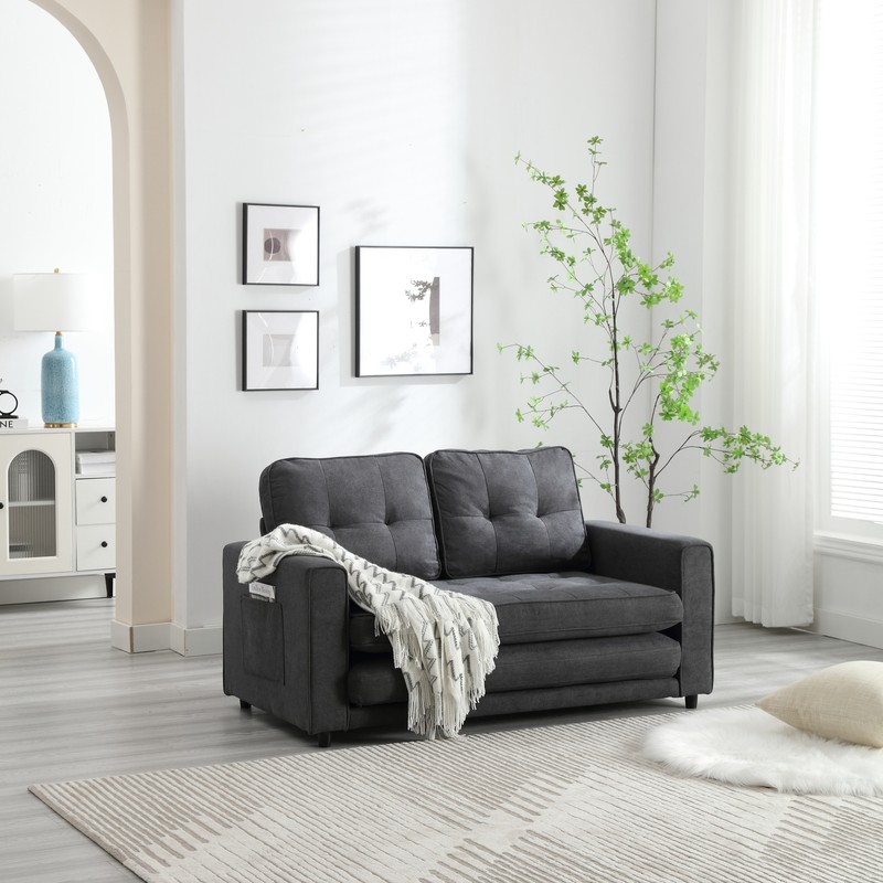 3 Fold Sofa Convertible Futon Pull Out Sofa Couch Bed Sleeper Chair Loveseat NEW gallery