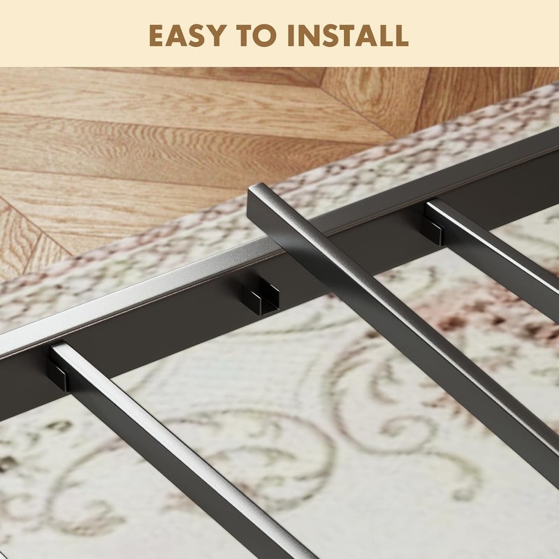 Full Size Bed Frame with Headboard, 800LBS Mattress Foundation with All Sturdy M gallery