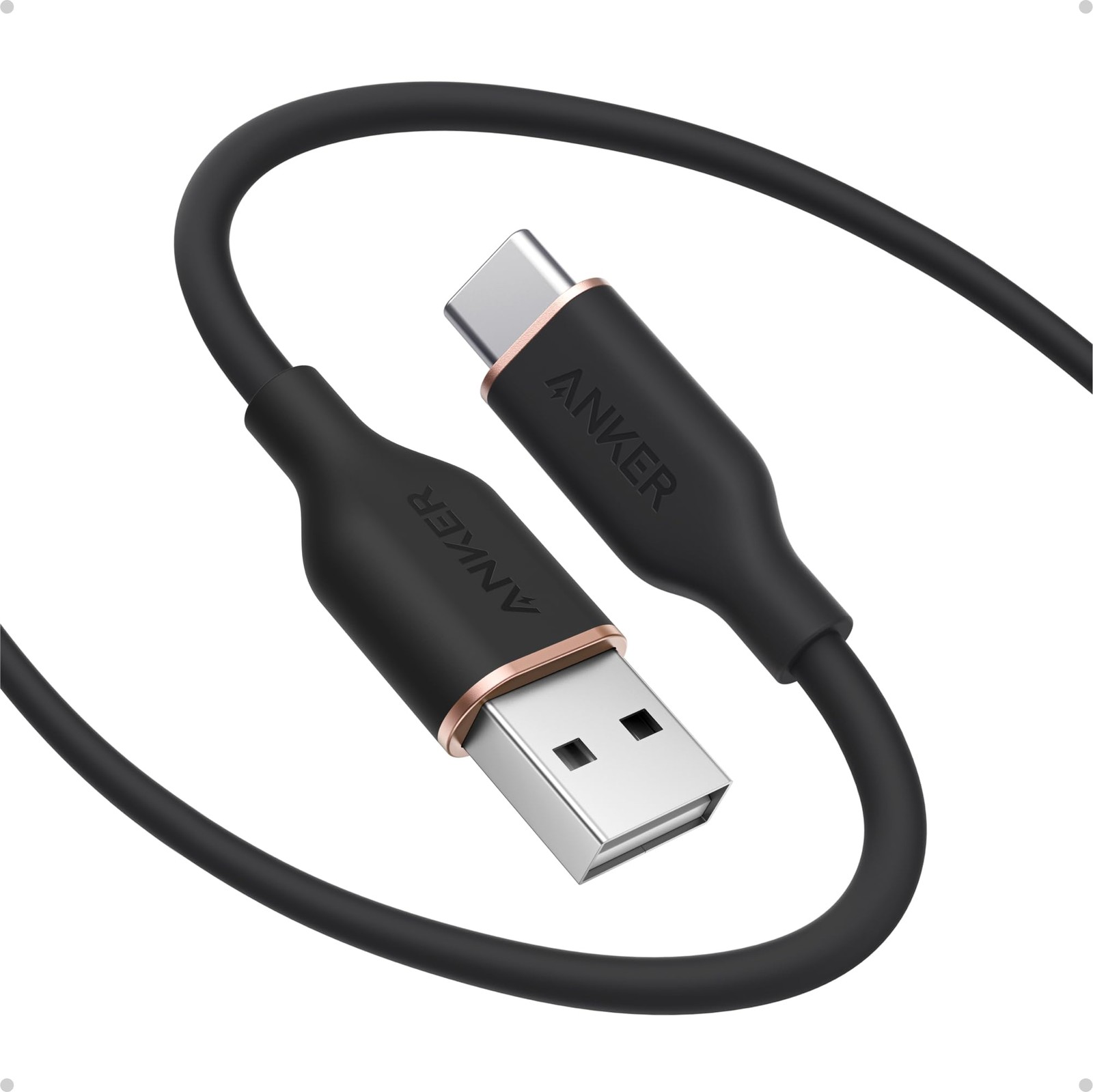 Anker USB-A to USB-C Cable, 2-Pack, 6FT, Fast Charging, Black gallery