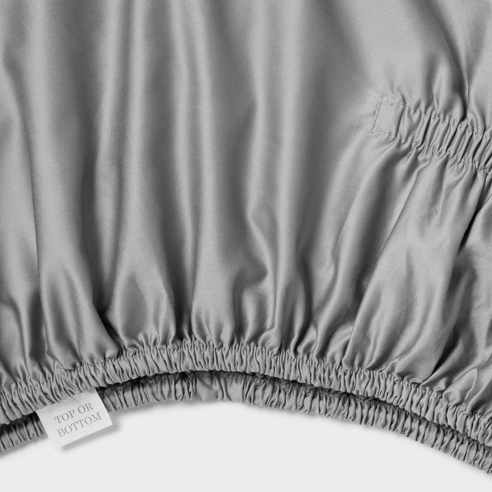 Queen 400 Thread Count Performance Fitted Sheet Classic Gray - Threshold: Cotton gallery
