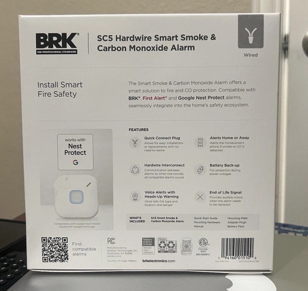 BRK SC5 Hardwire Smart Smoke & C02 Smoke Alarm (Read Description) gallery