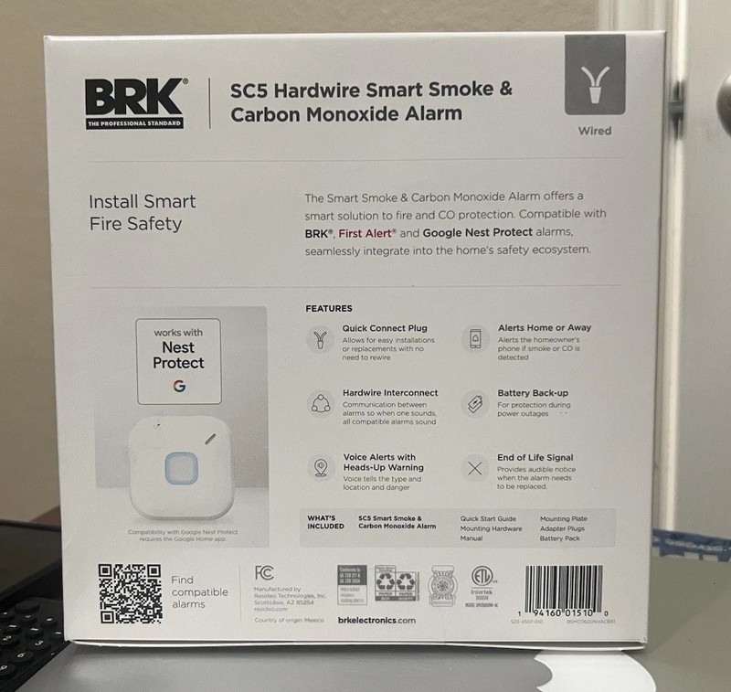 BRK SC5 Hardwire Smart Smoke & C02 Smoke Alarm (Read Description) gallery