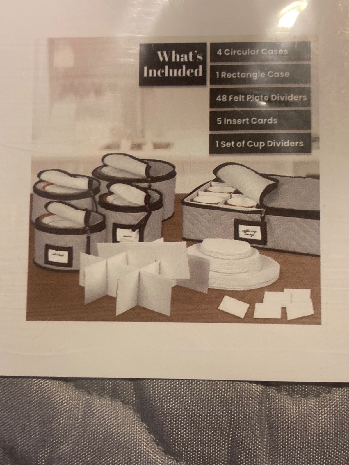 China Storage Containers Quilted 5 Piece Set Chinaware Dinnerware Storage Case gallery