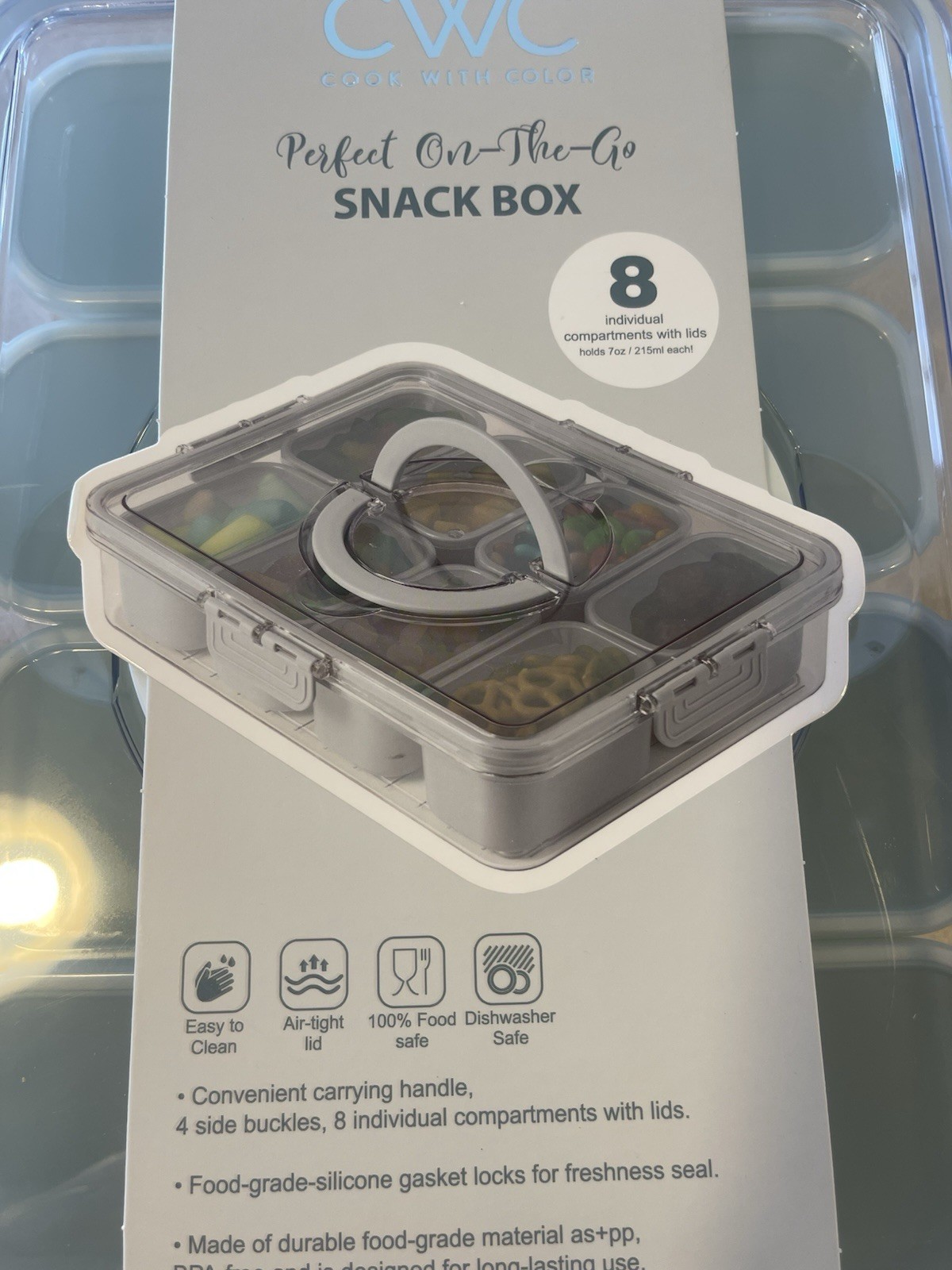 Cook With Color Snack Box 8 Compartment Mint Green Organizer New gallery