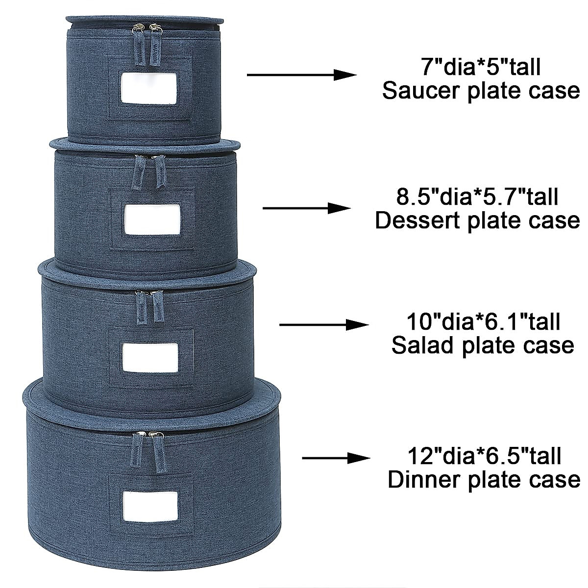 5Pc Hard Shell China Storage Containers Stackable Dish Plate Cup Organizer gallery