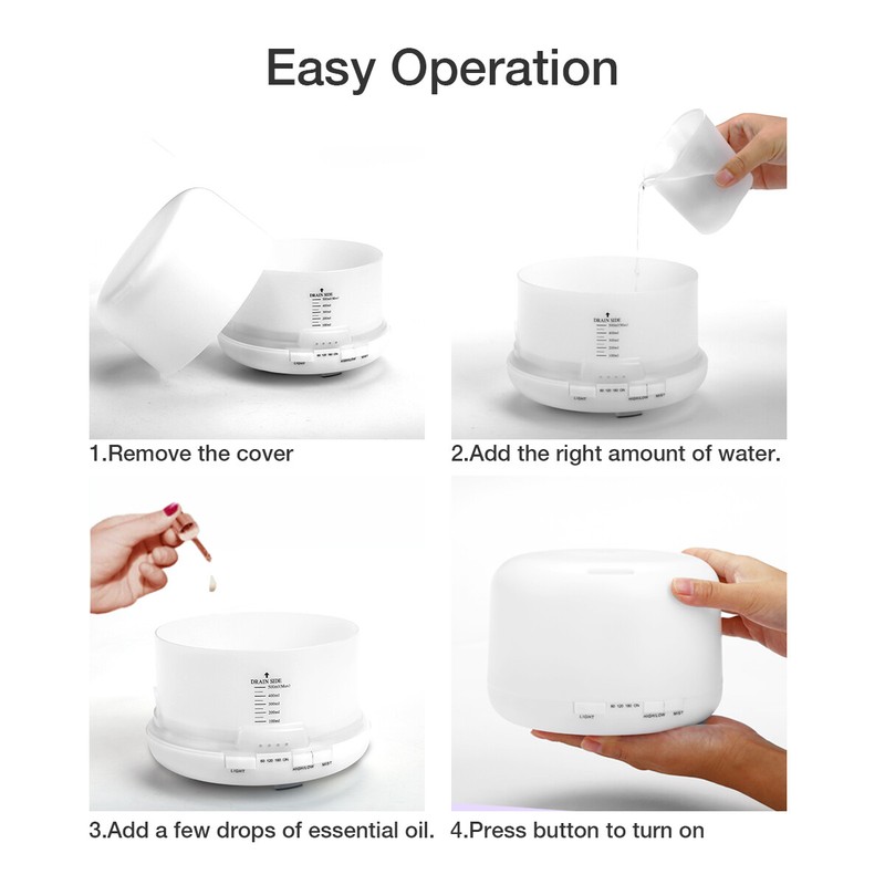 500ML Aroma Air 7 LED Essential Oil Diffuser Ultrasonic Aromatherapy Humidifier gallery