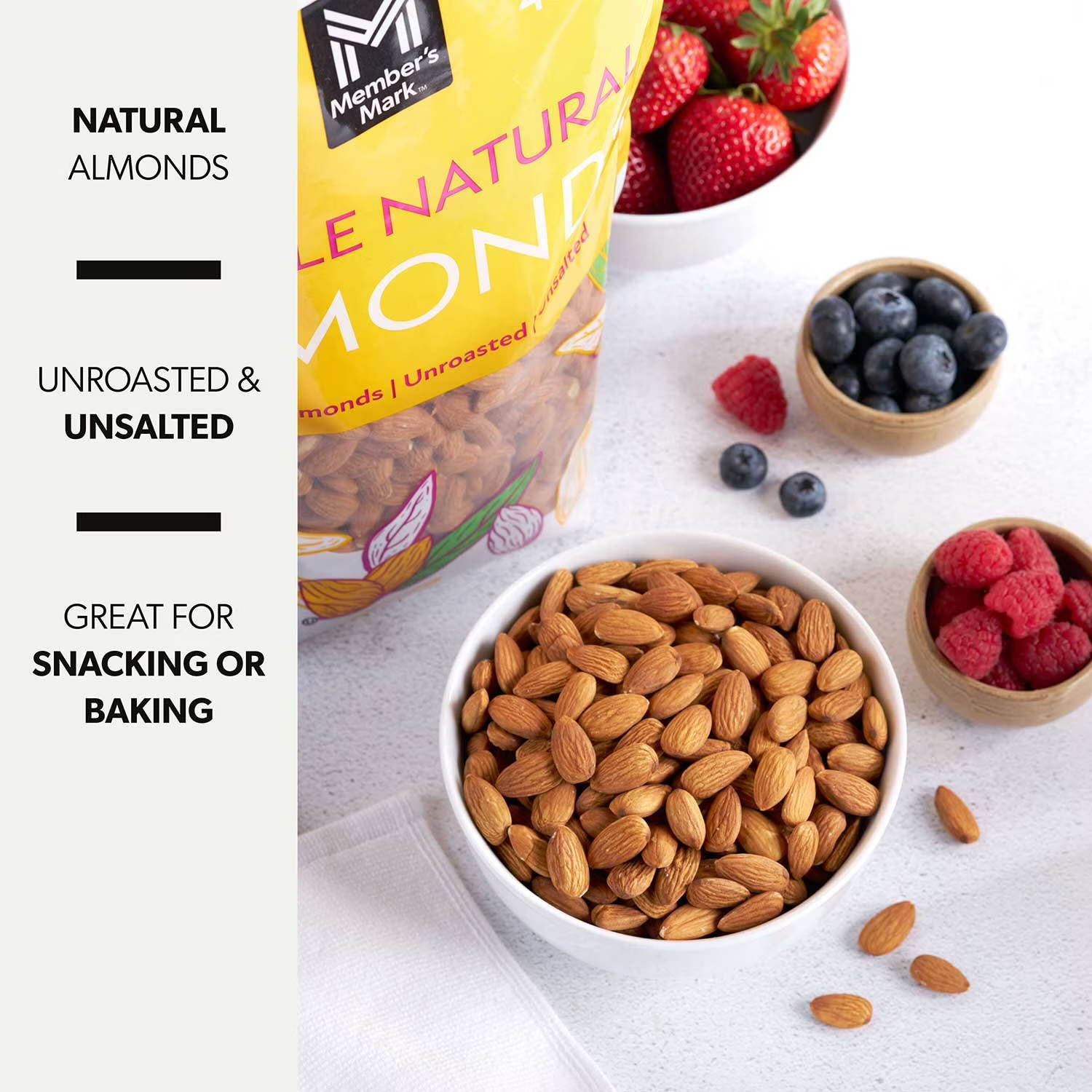 2 PACK-Member's Mark Whole Natural Almonds (3 lbs each)Total 6 lbs Free Shipping gallery